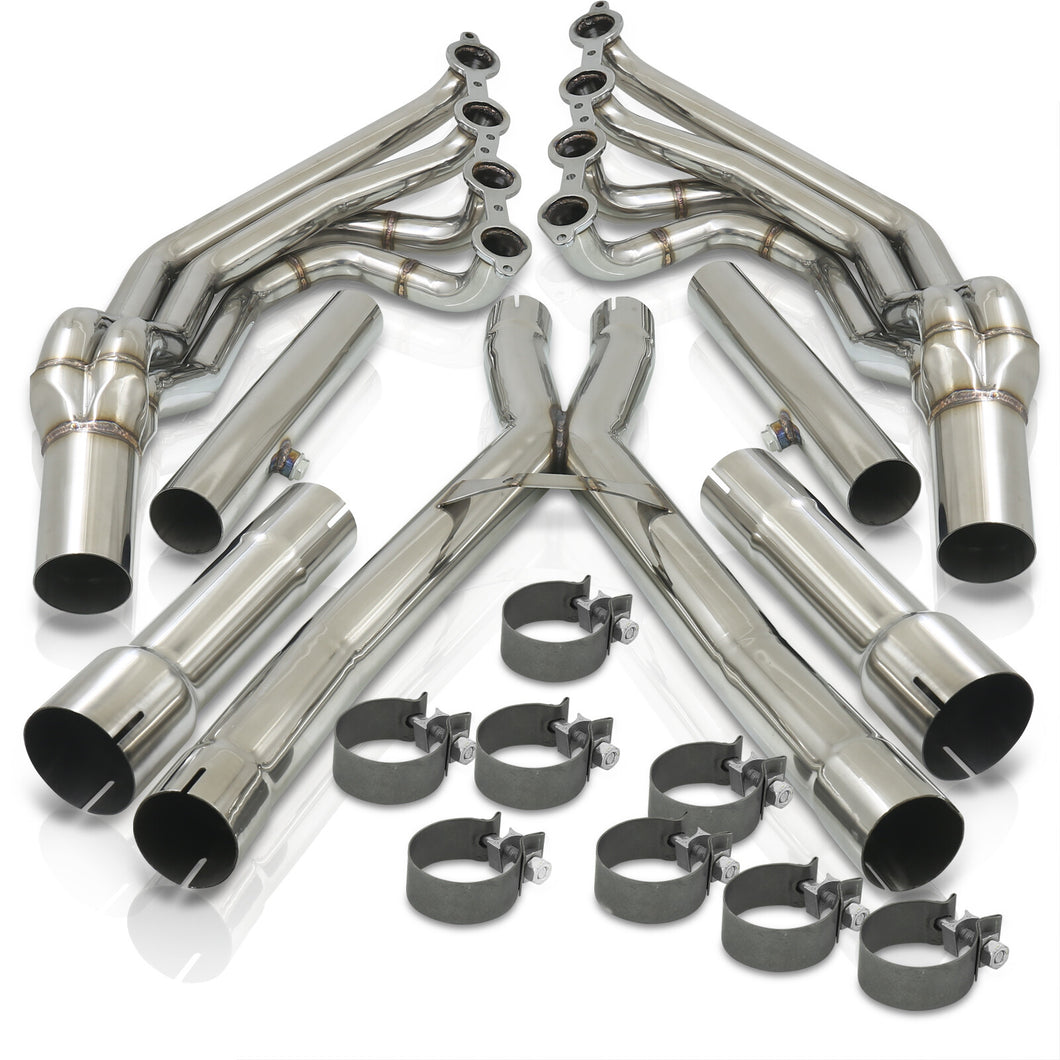 Chevrolet Corvette C6 2005-2013 Stainless Steel Long Tube Header + X-Pipe