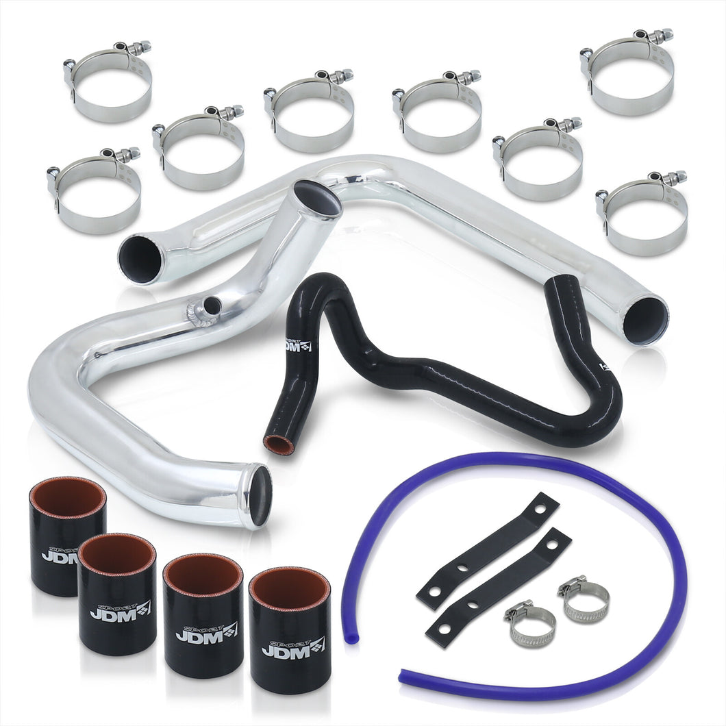 Audi A4 B5 1996-2001 / Volkswagen Passat B5 1998-2001 1.8T Bolt-On Aluminum Polished Piping Kit + Black Couplers