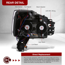 Load image into Gallery viewer, Nissan Titan 2004-2015 / Armada 2004-2007 LED DRL Bar Factory Style Headlights Chrome Housing Clear Len Clear Reflector
