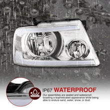 Load image into Gallery viewer, Ford F150 2004-2008 / Lincoln Mark LT 2005-2008 LED DRL Bar Factory Style Headlights Chrome Housing Clear Len Clear Reflector
