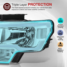 Load image into Gallery viewer, Ford F150 2009-2014 LED DRL Bar Factory Style Headlights Chrome Housing Clear Len Clear Reflector (Halogen Models Only)
