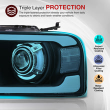 Load image into Gallery viewer, Ford F150 2004-2008 LED DRL Bar Projector Headlights Black Housing Clear Len Clear Reflector
