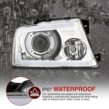 Load image into Gallery viewer, Ford F150 2004-2008 LED DRL Bar Projector Headlights Chrome Housing Clear Len Clear Reflector
