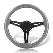 Load image into Gallery viewer, Universal 350mm Wood Grain Style Aluminum Steering Wheel Black Center Metallic Gunmetal Wood
