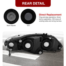 Load image into Gallery viewer, Honda Civic Sedan 2006-2011 Factory Style Headlights Black Housing Clear Len Clear Reflector
