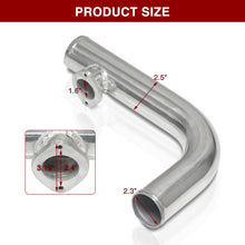 Load image into Gallery viewer, 2.5 inch 90 Degree pipe with Type-S / Type-RS Flange Chrome
