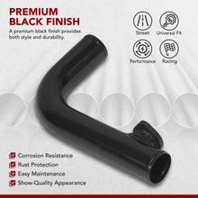 Load image into Gallery viewer, 2.5 inch 90 Degree pipe with Type-S / Type-RS Flange Black
