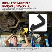 Load image into Gallery viewer, 2.5 inch 90 Degree pipe with Type-S / Type-RS Flange Black
