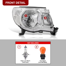 Load image into Gallery viewer, Toyota Tacoma 2005-2011 Factory Style Headlights Chrome Housing Clear Len Clear Reflector
