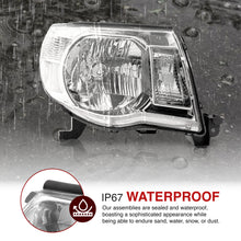 Load image into Gallery viewer, Toyota Tacoma 2005-2011 Factory Style Headlights Chrome Housing Clear Len Clear Reflector
