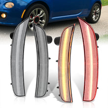 Load image into Gallery viewer, Fiat 500 500e 2011-2019 4 Piece Front Amber &amp; Rear Red LED Side Marker Lights Clear Len (Does not fit Lounge, Pop, Turbo, &amp; Abarth)
