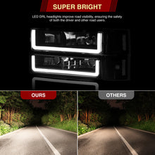 Load image into Gallery viewer, Chevrolet C/K 1500 2500 3500 1994-1998 LED DRL Bar Factory Style Headlights + Bumpers + Corners Black Housing Clear Len Clear Reflector
