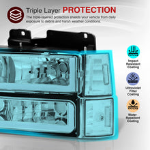 Load image into Gallery viewer, GMC C/K 1500 2500 3500 1994-2000 LED DRL Bar Factory Style Headlights + Bumpers + Corners Chrome Housing Clear Len Clear Reflector
