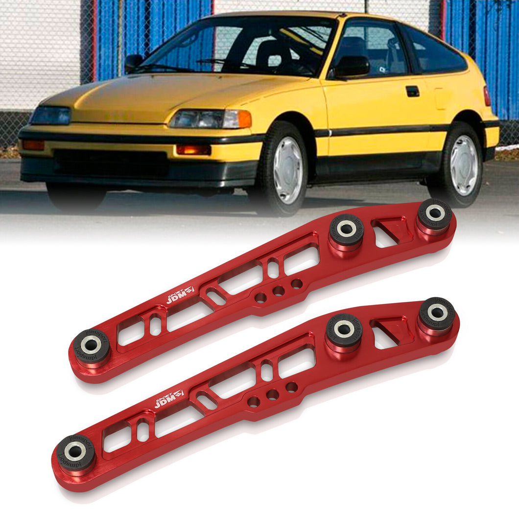 JDM Sport Acura Integra 1994-2001 / Honda Civic 1988-1995 / CRX 1988-1991 / Del Sol 1993-1997 Rear Lower Control Arms Red with Black Bushings