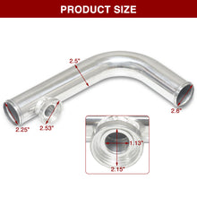 Load image into Gallery viewer, Universal 2.5 inch 90 Degree pipe with SQV / SSQV Flange Chrome
