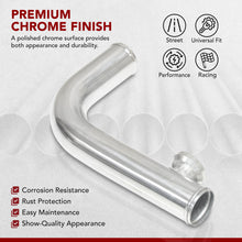 Load image into Gallery viewer, Universal 2.5 inch 90 Degree pipe with SQV / SSQV Flange Chrome
