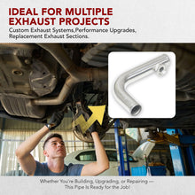 Load image into Gallery viewer, Universal 2.5 inch 90 Degree pipe with SQV / SSQV Flange Chrome
