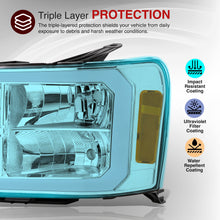 Load image into Gallery viewer, GMC Sierra 1500 2007-2013 / 2500HD 3500HD 2007-2014 LED DRL Bar Factory Style Headlights Chrome Housing Clear Len Amber Reflector
