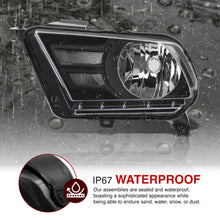 Load image into Gallery viewer, Ford Mustang 2010-2014 Factory Style Headlights Black Housing Clear Len Clear Reflector
