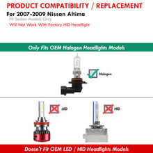 Load image into Gallery viewer, Nissan Altima Sedan 2007-2009 Factory Style Headlights Chrome Housing Clear Len Clear Reflector (Halogen Models Only)
