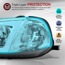 Load image into Gallery viewer, Honda Civic 1999-2000 LED DRL Bar Factory Style Headlights Chrome Housing Clear Len Clear Reflector

