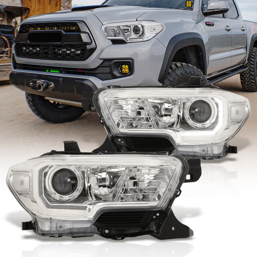 2020 TOYOTA TACOMA GENUINE ヘッドライト新車外し Toyota Tacoma 2016-2023 Factory Style Projector Headlights Chrome