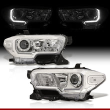 Load image into Gallery viewer, Toyota Tacoma 2016-2023 Factory Style Projector Headlights Chrome Housing Clear Len Clear Reflector (Models with Factory LED DRL Headlights Only)
