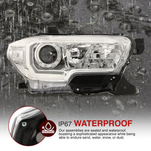 Load image into Gallery viewer, Toyota Tacoma 2016-2023 Factory Style Projector Headlights Chrome Housing Clear Len Clear Reflector (Models with Factory LED DRL Headlights Only)
