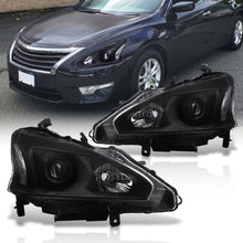 Load image into Gallery viewer, Nissan Altima Sedan 2013-2015 Factory Style Projector Headlights Black Housing Clear Len Clear Reflector (Halogen Models Only)
