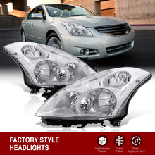 Load image into Gallery viewer, Nissan Altima Sedan 2010-2012 Factory Style Projector Headlights Chrome Housing Clear Len Clear Reflector (Halogen Models Only)
