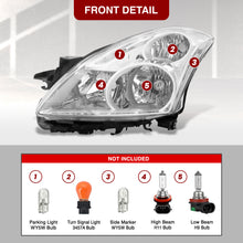 Load image into Gallery viewer, Nissan Altima Sedan 2010-2012 Factory Style Projector Headlights Chrome Housing Clear Len Clear Reflector (Halogen Models Only)
