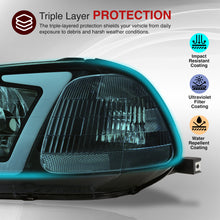 Load image into Gallery viewer, Honda Civic 1996-1998 LED DRL Bar Factory Style Headlights Black Housing Clear Len Clear Reflector
