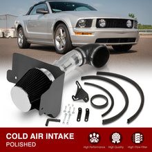 Load image into Gallery viewer, Ford Mustang 4.6L V8 2005-2009 Cold Air Intake Polished + Heat Shield
