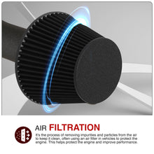 Load image into Gallery viewer, Ford Mustang 4.6L V8 2005-2009 Cold Air Intake Black + Heat Shield
