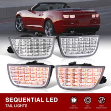 Load image into Gallery viewer, Chevrolet Camaro 2010-2013 Sequential LED Tail Lights Chrome Housing Clear Len
