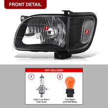 Load image into Gallery viewer, Toyota Tacoma 2001-2004 Factory Style Headlights + Corners Black Housing Clear Len Clear Reflector
