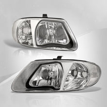 Load image into Gallery viewer, Chrysler Town &amp; Country 2001-2007 / Grand Voyager 2001-2002 / Voyager 2001-2003 / Dodge Grand Caravan 2001-2007 Factory Style Headlights Chrome Housing Clear Len Clear Reflector (Halogen Models Only)

