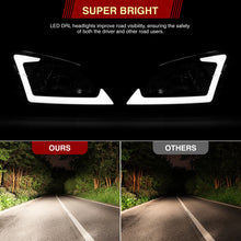 Load image into Gallery viewer, Honda Civic 2001-2003 Sequential LED DRL Bar Factory Style Headlights Black Housing Clear Len Clear Reflector
