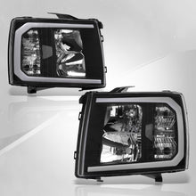Load image into Gallery viewer, Chevrolet Silverado 2007-2013 LED DRL Bar Factory Style Headlights Black Housing Clear Len Clear Reflector
