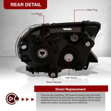 Load image into Gallery viewer, Toyota Tundra 2007-2013 / Sequoia 2008-2017 LED DRL Bar Projector Headlights Black Housing Clear Len Clear Reflector
