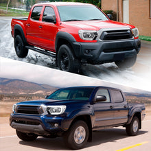 Load image into Gallery viewer, Toyota Tacoma 2012-2015 LED DRL Bar Factory Style Headlights Chrome Housing Clear Len Clear Reflector
