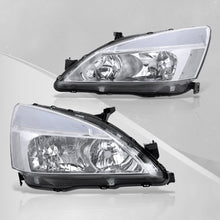 Load image into Gallery viewer, Honda Accord 2003-2007 LED DRL Bar Factory Style Headlights Chrome Housing Clear Len Clear Reflector
