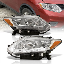 Load image into Gallery viewer, Nissan Rogue 2014-2016 LED DRL Factory Style Headlights Chrome Housing Clear Len Amber Reflector (Halogen Models Only)
