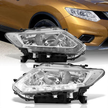 Load image into Gallery viewer, Nissan Rogue 2014-2016 LED DRL Factory Style Headlights Chrome Housing Clear Len Clear Reflector (Halogen Models Only)
