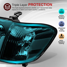 Load image into Gallery viewer, Toyota Tundra (Double Cab / 4 Door Models Only) 2005-2006 / Sequoia 2005-2007 LED DRL Bar Factory Style Headlights + Corners Black Housing Clear Len Clear Reflector
