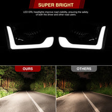 Load image into Gallery viewer, Toyota Tundra (Double Cab / 4 Door Models Only) 2005-2006 / Sequoia 2005-2007 LED DRL Bar Factory Style Headlights + Corners Chrome Housing Clear Len Clear Reflector
