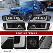 Load image into Gallery viewer, Chevrolet Avalanche (Plastic Body Cladding Models Only) 2002-2006 Sequential LED DRL Bar Projector Headlights + Bumpers Black Housing Clear Len Clear Reflector
