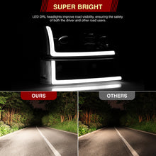 Load image into Gallery viewer, Chevrolet Silverado 2003-2006 Sequential LED DRL Bar Projector Headlights + Bumpers Black Housing Clear Len Clear Reflector
