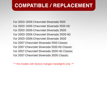 Load image into Gallery viewer, Chevrolet Silverado 2003-2006 Sequential LED DRL Bar Projector Headlights + Bumpers Chrome Housing Clear Len Clear Reflector
