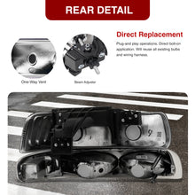 Load image into Gallery viewer, Chevrolet Silverado 1999-2002 / Suburban Tahoe 2000-2006 Factory Style Headlights + Bumpers Black Housing Clear Len Amber Reflector
